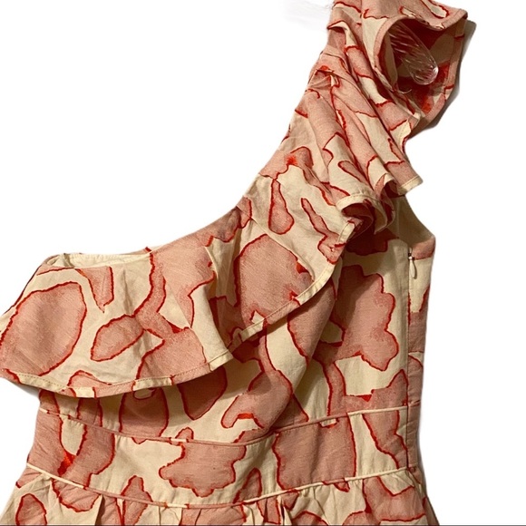 Cynthia Steffe pink cream one shoulder dress 6‎ - Picture 2 of 9